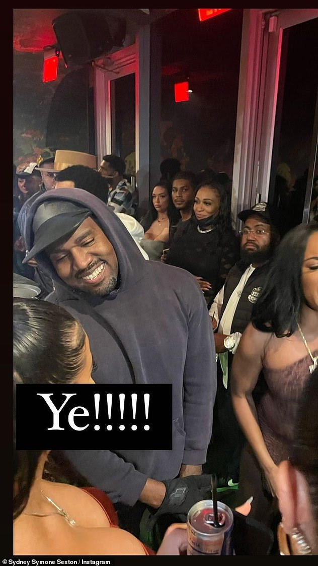 Smiling Kanye West spotted with Instagram model Yasmine Lopez at party (photos)