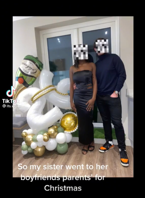 Nigerian lady welcomed by her white boyfriend?s family in a unique way (video)