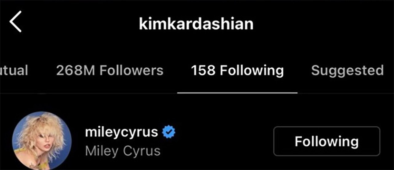 Kim Kardashian unfollows Miley Cyrus amid Pete Davidson drama