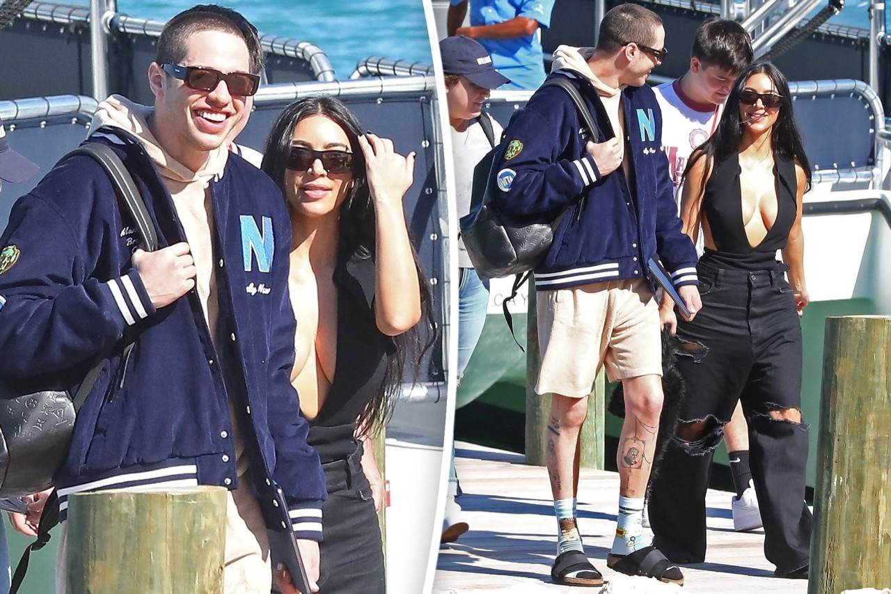 Kim Kardashian and Pete Davidson arrive Bahamas for a vacation together