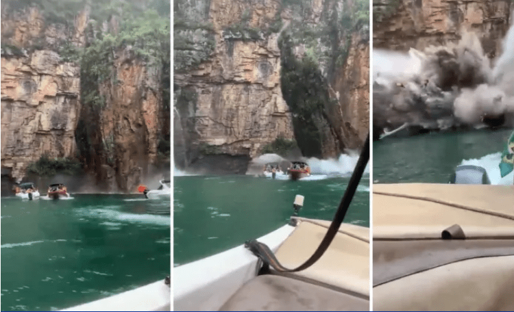 Six confirmed dead after rock detached from a canyon and fell on tourist boats in Brazil (video)
