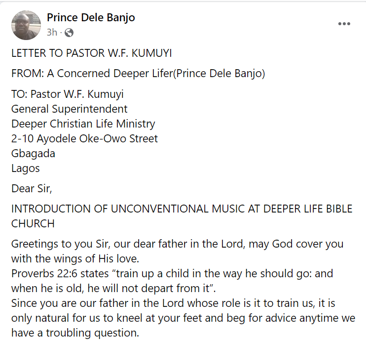Deeper Life member protest against introduction of 