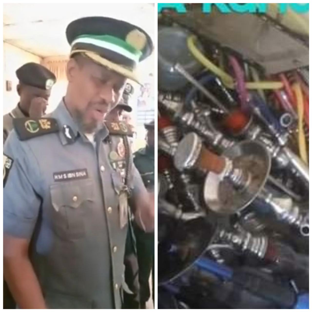 Kano Hisbah raids Shisha joints, arrests 25 youths, seizes over 100 pipes (videos)