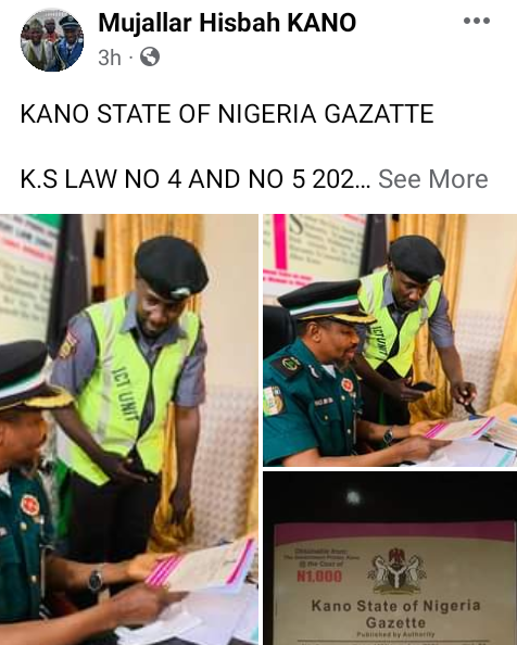 Kano Hisbah begins enforcement of ban on men and women from swimming in same pool; lesbianism, gay activities, prostitution in hotels and guesthouses 
