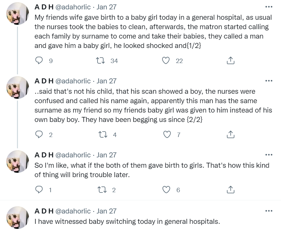 Nurses at General hospital mistakenly switch two babies whose parents have same surname