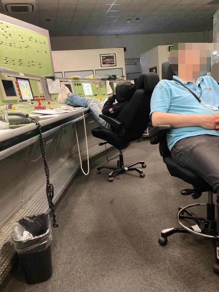 Signalmen controlling trains to ?Britain?s second-busiest station pictured sleeping at work