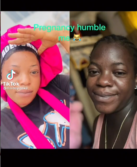 Lady shares video of how she got ?humbled? by pregnancy (watch video)