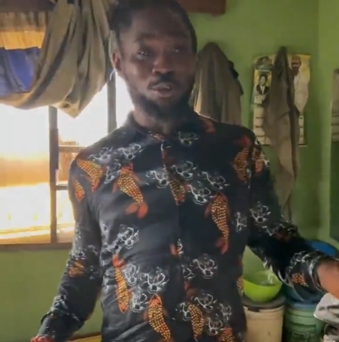 Daddy Showkey makes touching revelation as he visits the single room he was raised in, where he shot his Dyna video