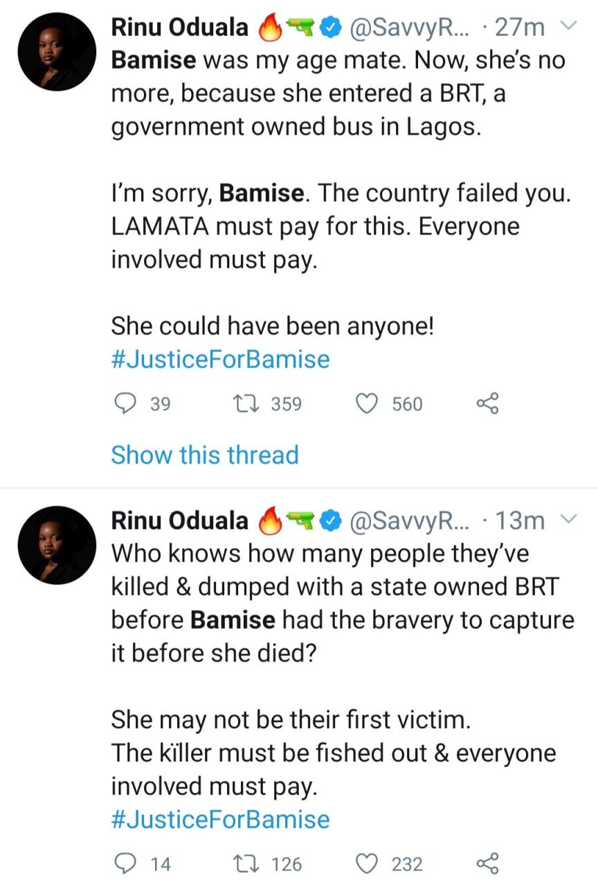 Lady who went missing after boarding BRT bus is 