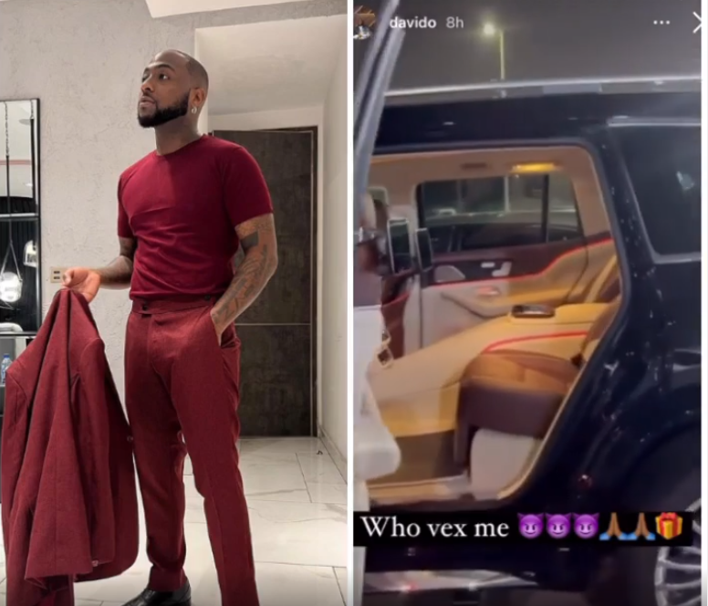 Davido shows off his new watches and Maybach car (video)