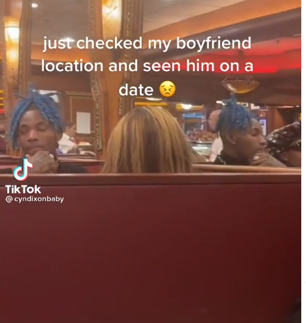 Man expresses shock after being caught on a date with another woman by his girlfriend (video)