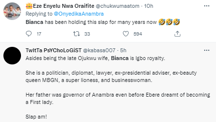 Twitter users react to clash of Mrs Obiano and Bianca Ojukwu at Gov Charles Soludo