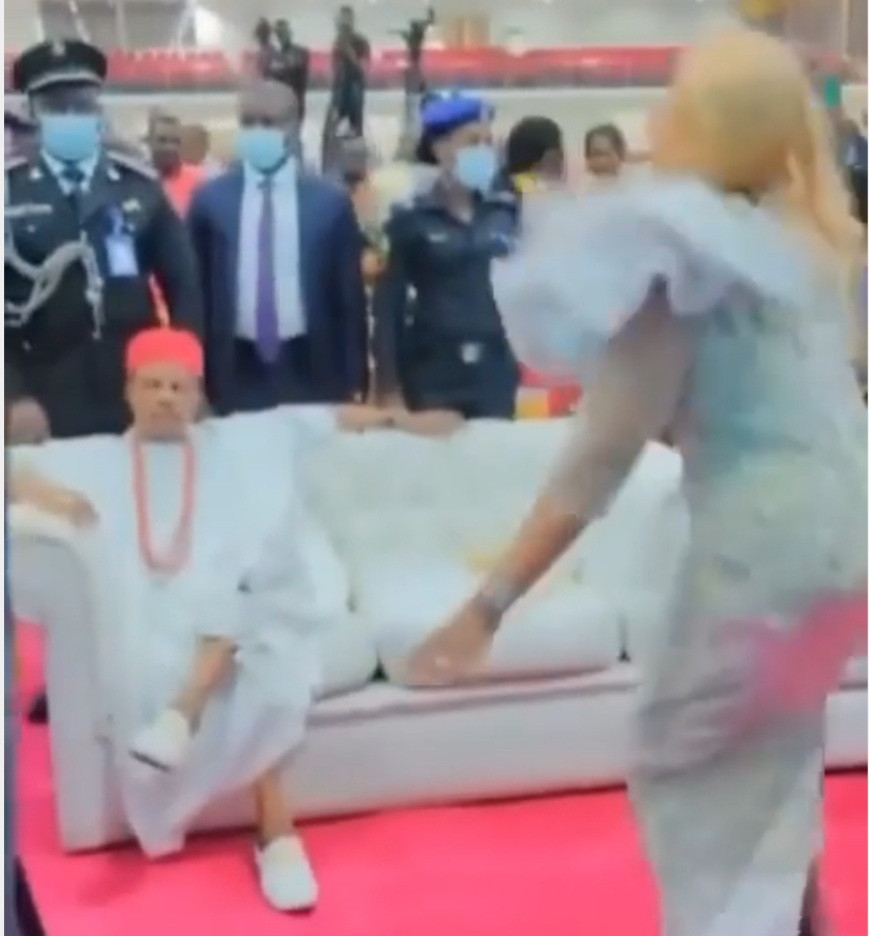 Video of Ebele Obiano dancing in front of her husband at an event resurfaces following her altercation with Bianca Ojukwu