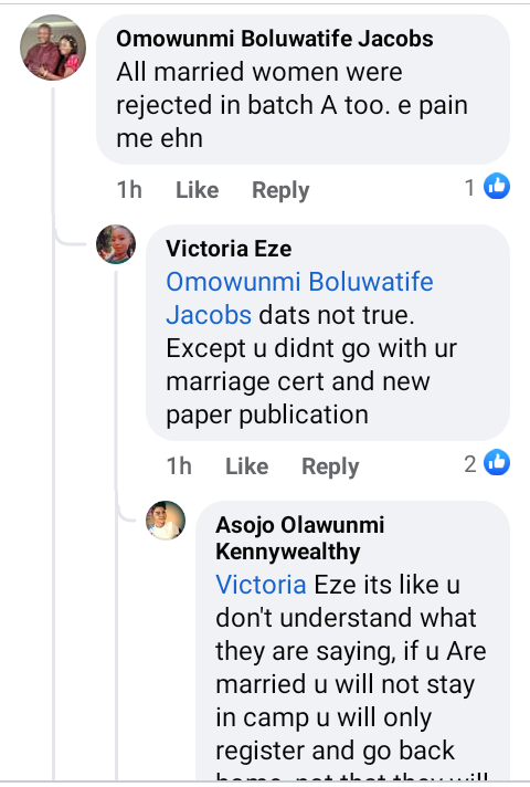Corps member claims she wasn