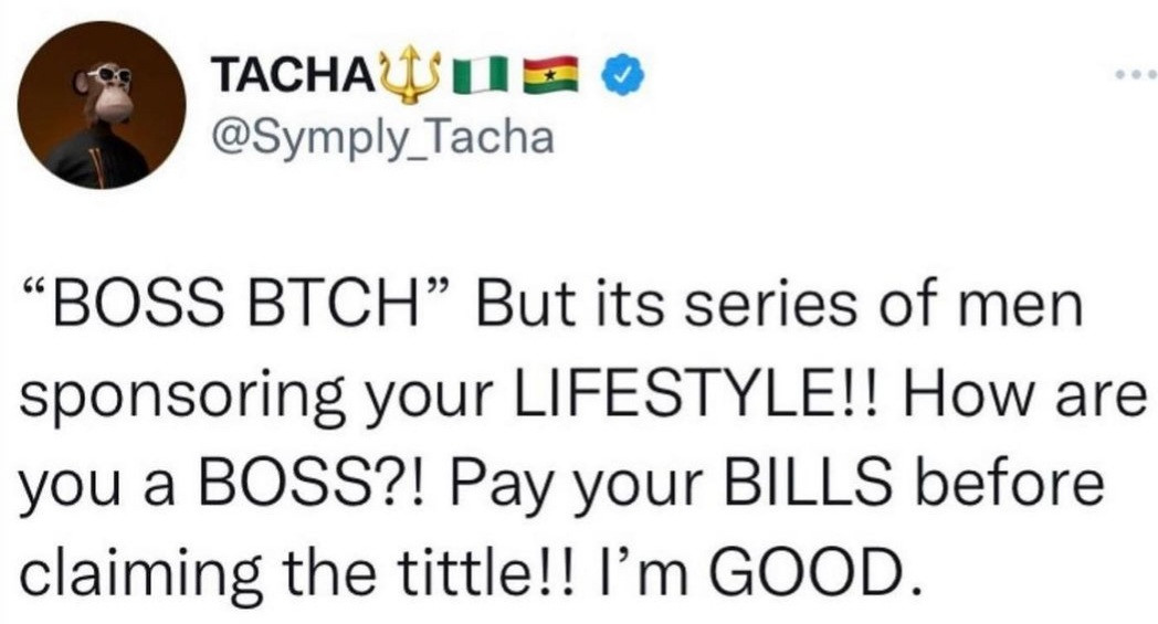 "A girl can be a boss and still collect from her man" Ka3na responds after Tacha called out women who claim to be bosses yet their bills are paid by men