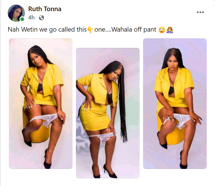 Lady goes viral over photoshoot where she posed in her panties 