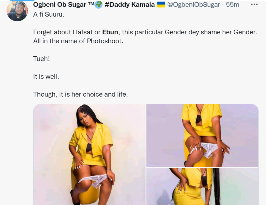 Lady goes viral over photoshoot where she posed in her panties 