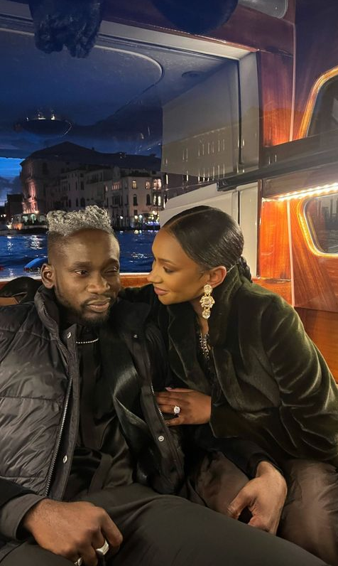 Newly engaged Temi Otedola and Mr Eazi share loved-up photos 
