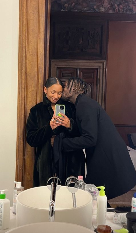 Newly engaged Temi Otedola and Mr Eazi share loved-up photos 