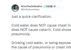 Drinking cold water does not cause Catarrh - Dr Olufunmilayo educates Nigerians