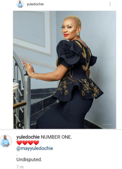"Number One. Undisputed"- Actor Yul Edochie celebrates his wife, May, hours after he announced he welcomed a son with actress Judy Moghalu, his second wife