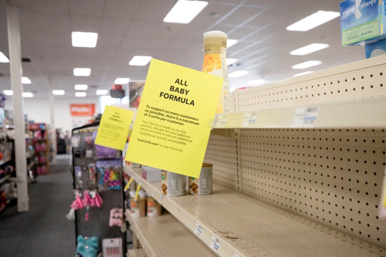 empty shelves at store 
