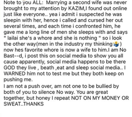 Keep him, do whatever you want with him but I will never let go of my sweat - Kazim Adeoti