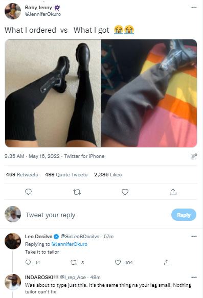 What I ordered Vs What I got: Nigerian lady left disappointed after the leather boots she ordered was delivered