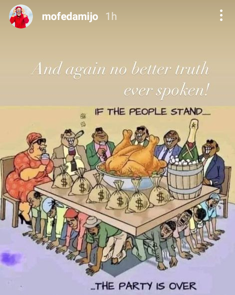 "No better truth ever spoken" - RMD writes as he shares photo of people having a feast on the backs of others