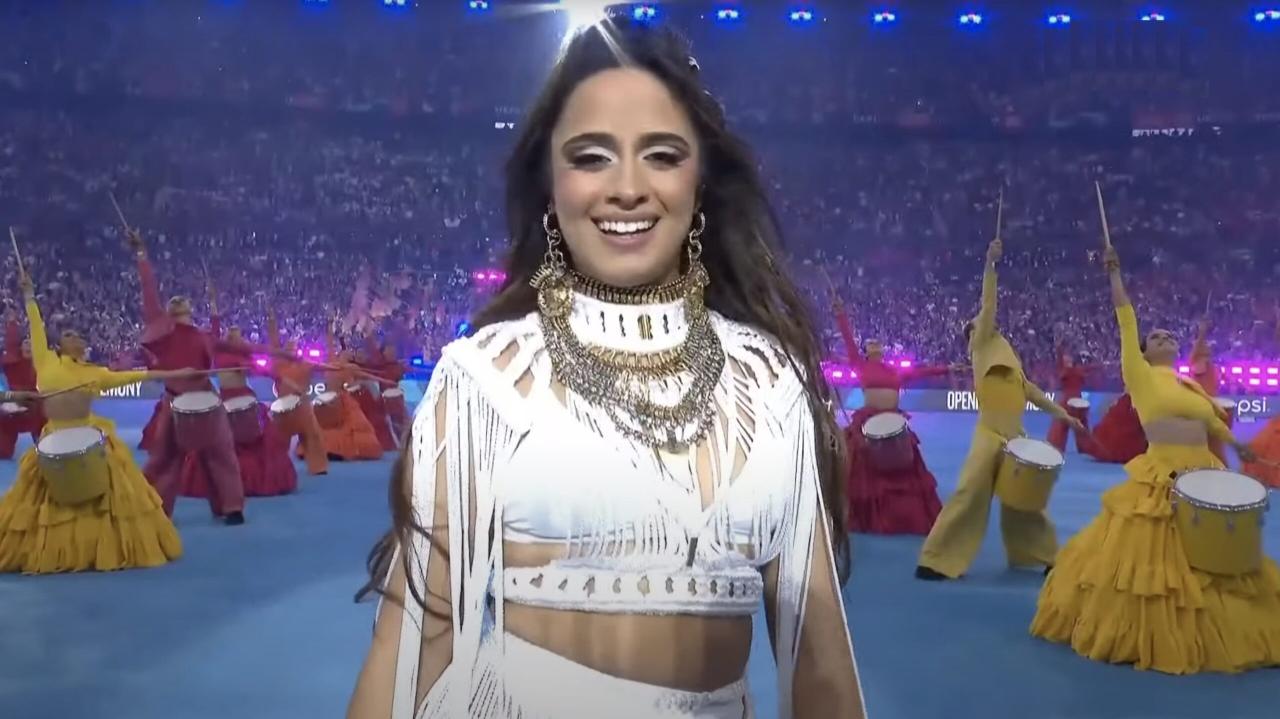Camila Cambello calls out Liverpool and Real Madrid supporters for drowning out the sound of her nearly six-minute opener at UEFA Champions League finals