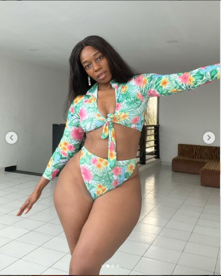 OAP Destiny Amaka flaunts her curves in swimwear photos