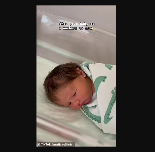 New mum heavily criticised for piercing her daughter