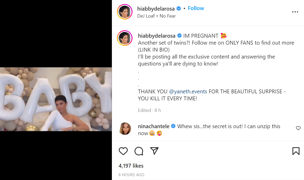 Abby De La Rosa reveals she