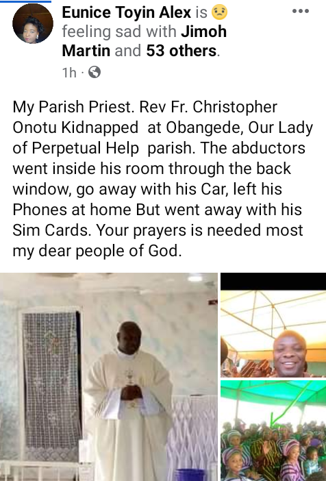 Gunmen abduct Catholic priest in Kogi 
