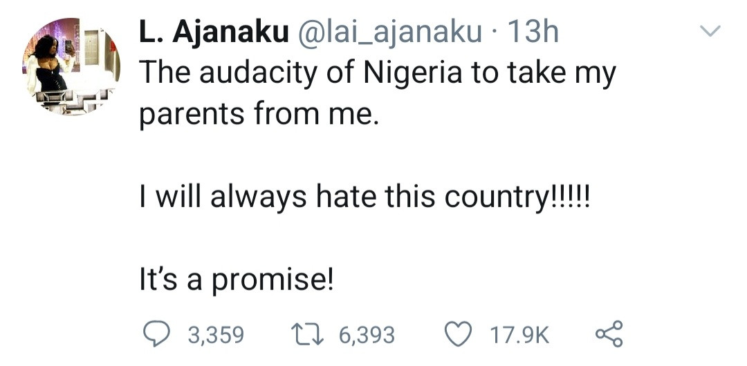 Woman orphaned by Catholic church attack in Owo mourns her parents on Twitter 