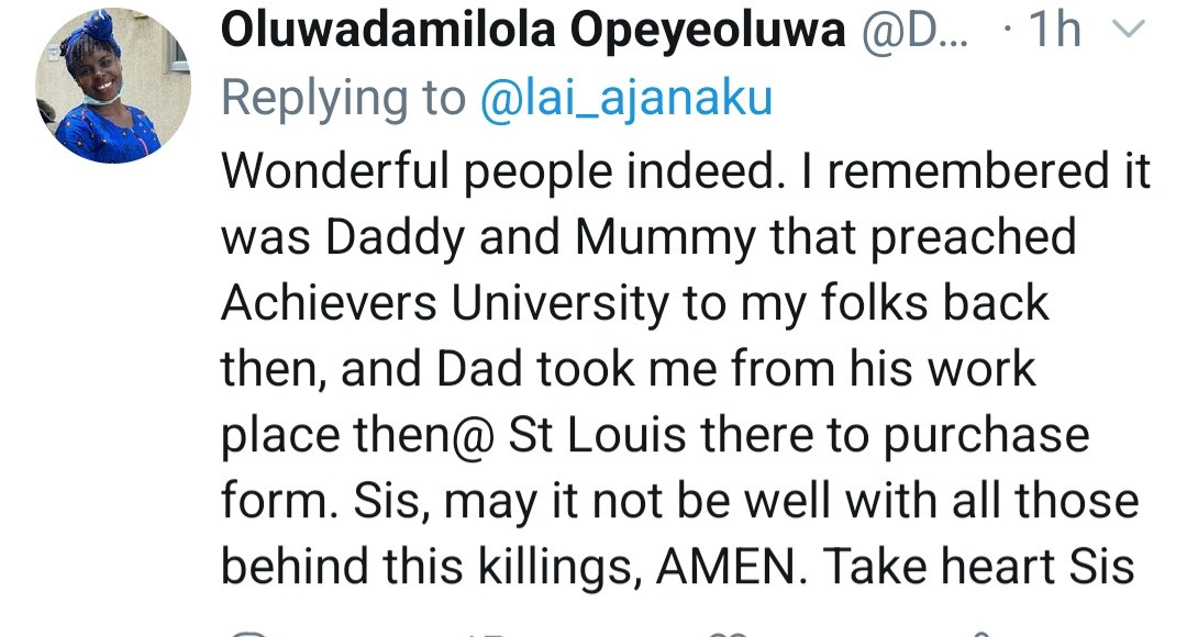 Woman orphaned by Catholic church attack in Owo mourns her parents on Twitter 
