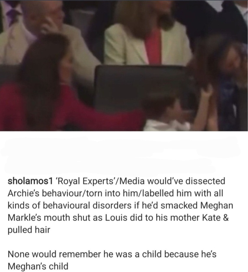 "Meghan Markle would be damned to hell if Archie did this" reactions trail video of Prince Louis shutting his mother