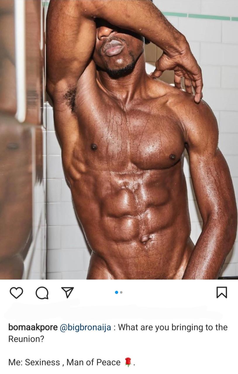 Boma sends pulses racing as he strips for risqu? photo