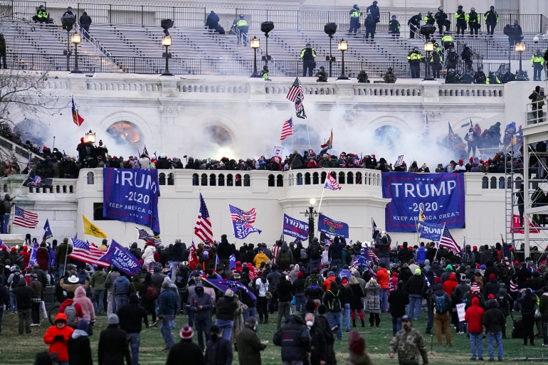 The storming of the US Capitol on January 6, 2021.