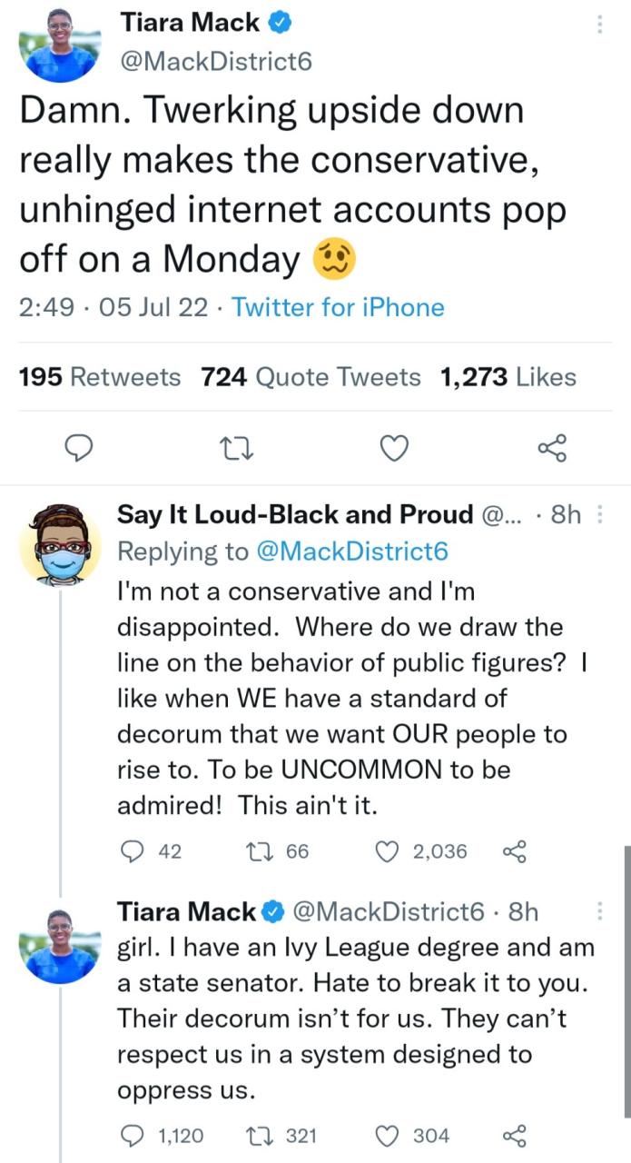 US Senator Tiara Mack receives heat for twerking in her bikini and posting on TikTok; she responds