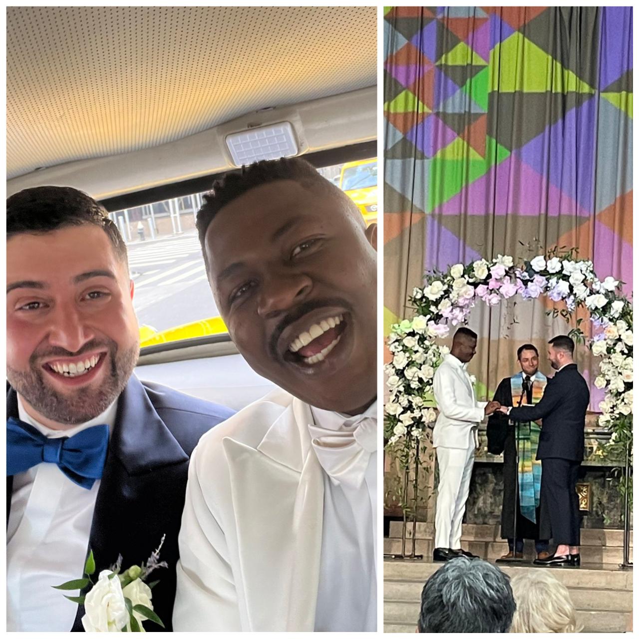 Nigerian gay rights activist, Edafe Okporo and his lover, Nick Giglio get married