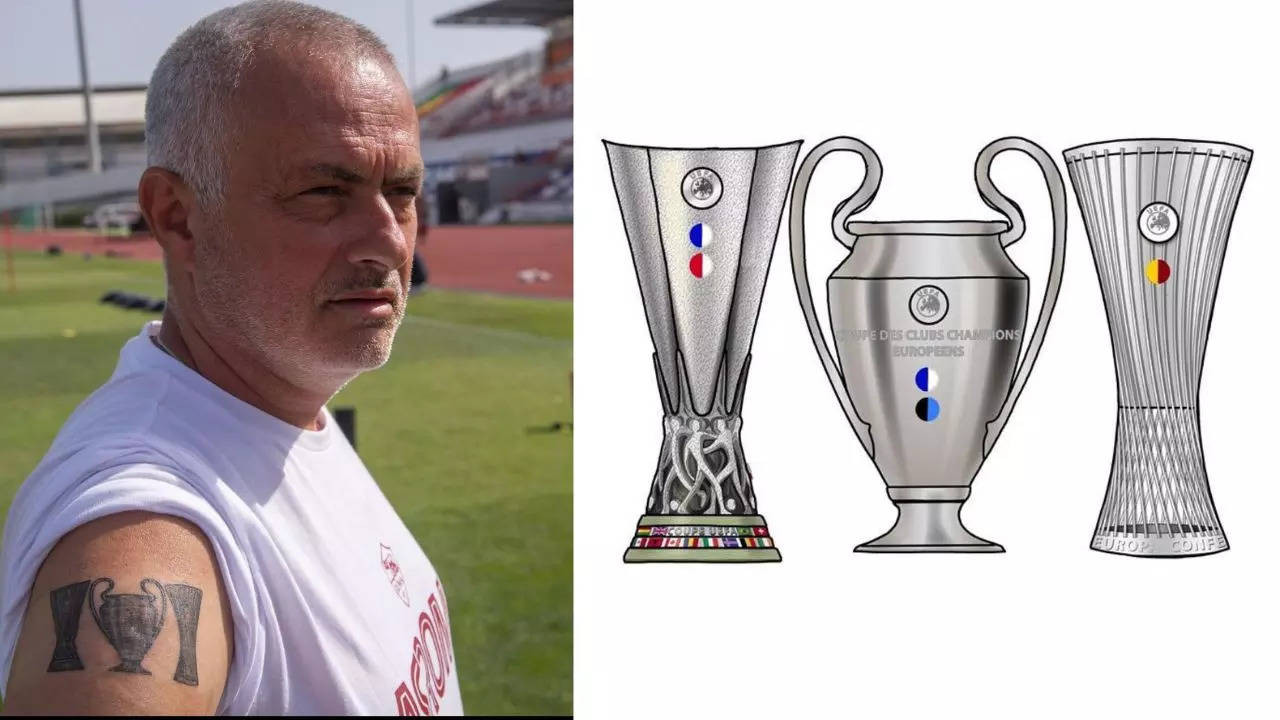 Jose Mourinho unveils new tattoo paying homage to Man Utd, Roma and Inter Milan (photos)