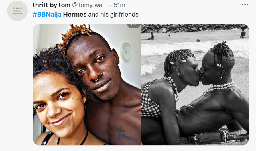 Photos of the women #BBNaija housemate, Hermes is in an intimate relationship with 