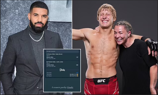 Drake wins ?3million bet after staking ?1.9m on Liverpool duo Paddy Pimblett and Molly McCann to win at UFC London
