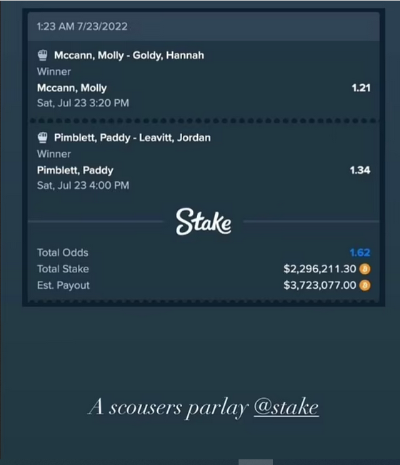 Drake wins ?3million bet after staking ?1.9m on Liverpool duo Paddy Pimblett and Molly McCann to win at UFC London