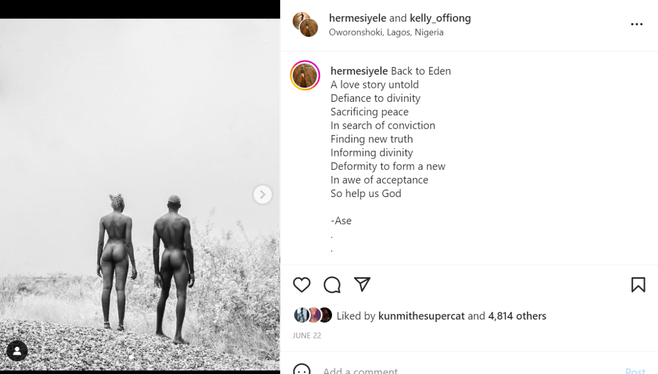 Nude photos of #BBNaija Hermes and one of his 
