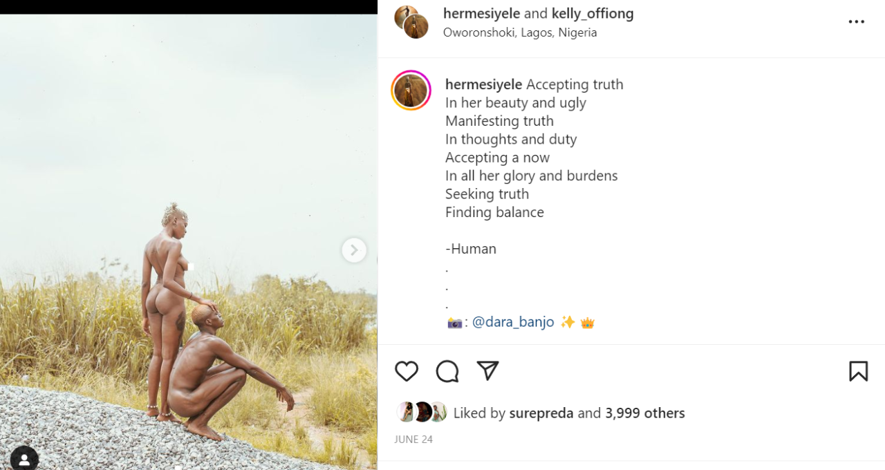 Nude photos of #BBNaija Hermes and one of his 