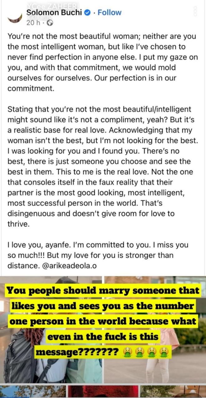 "Marry someone that likes you" YCee calls Solomon Buchi a "clown" as he slams him for viral post about his fianc?e 