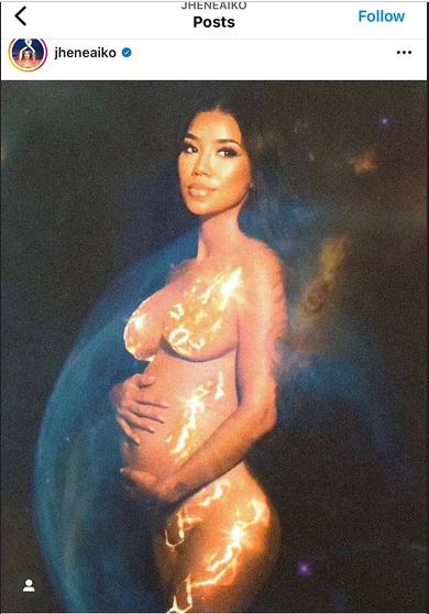 Pregnant Jhene Aiko showcases her baby bump in yellow bikini top (Photo)