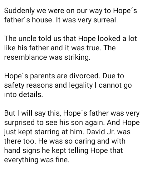 Akwa Ibom boy, Hope reunites with his father six years after he was branded a witch, stigmatized and left to starve to death 
